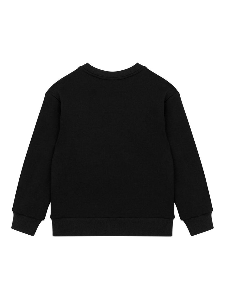 Felpa nera per bambino HMF099LDA58 60100 Moschino Kids 