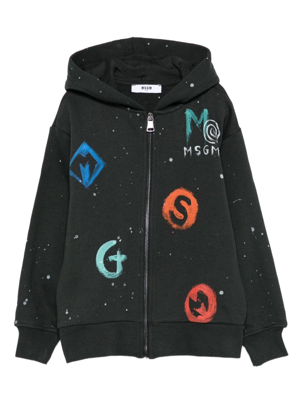Felpa nera per bambino F5MSJBZH251 MS040 Msgm Kids 