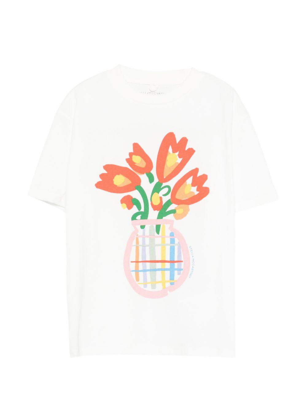 T-shirt bianca per bambina TY8B41Z0434 101 Stella McCartney Kids 