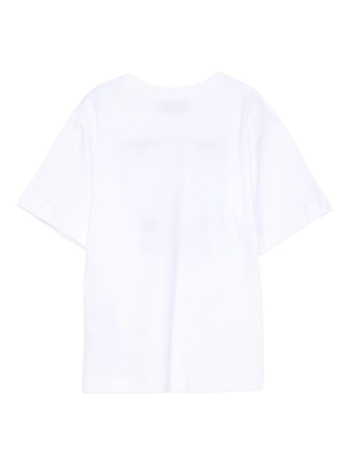 T-shirt bianca per bambino HSM05GLAA01 10101 Moschino Kids 