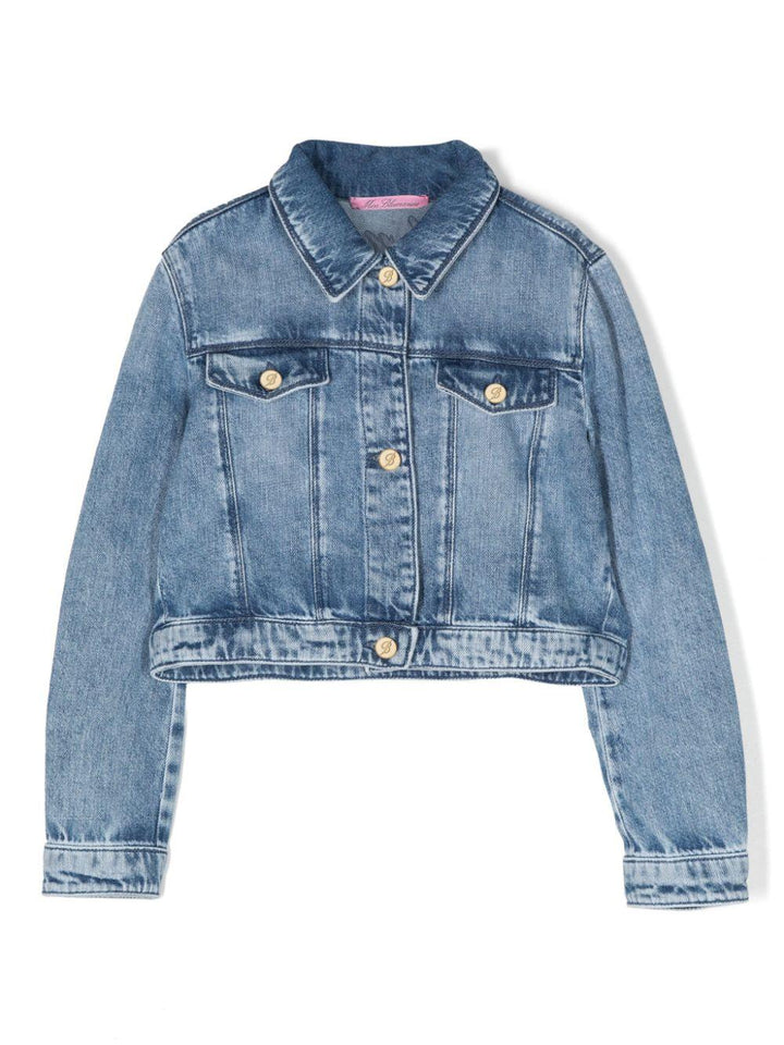 Giacca blu per bambina in denim