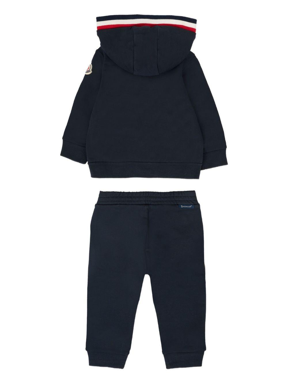 Completo sportivo blu navy per neonato 9518M0000789AM3 778 Moncler Kids 