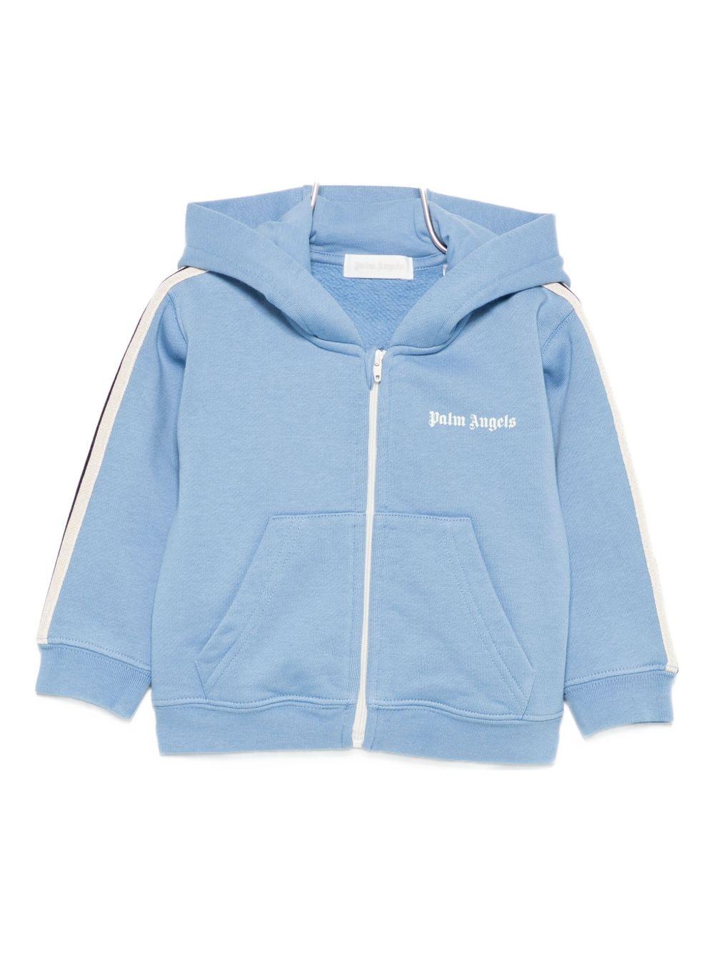 Felpa blu polvere per neonato PB3X003F25FLE001 4203 Palm Angels Kids 
