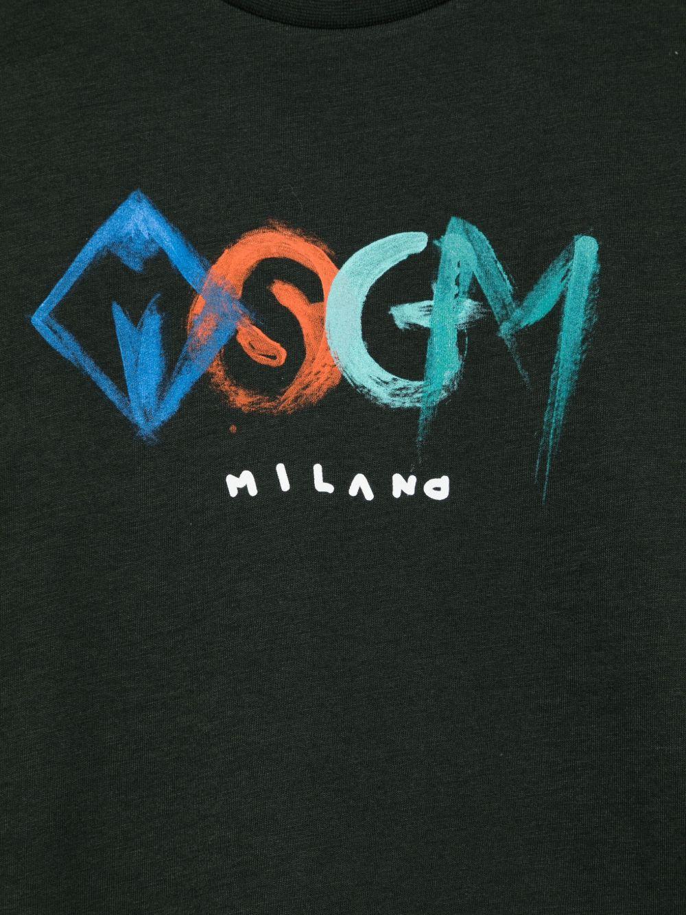 T-shirt nera per bambino F5MSJBTH249 MS040 Msgm Kids 