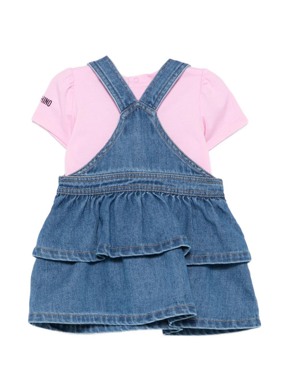 Completo blu/rosa per neonata MDG01QL0E34 40646 Moschino Kids 