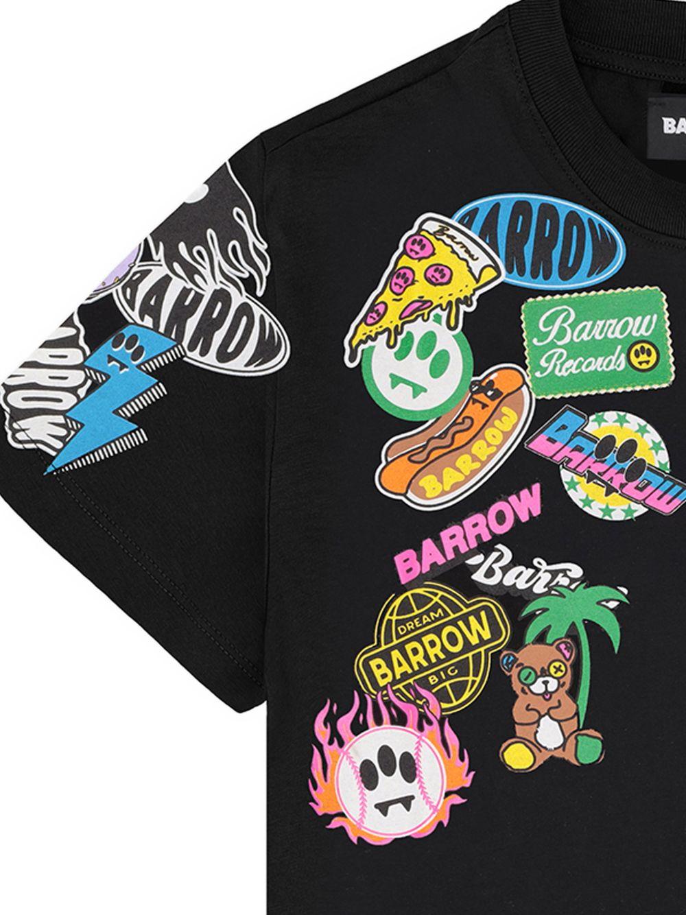 T-shirt nera per bambino S6BKJUTH073 110 Barrow Kids 