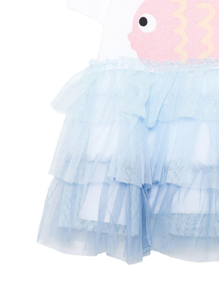 Abito bianco/blu per neonata TY1061Z0434 100 Stella McCartney Kids 