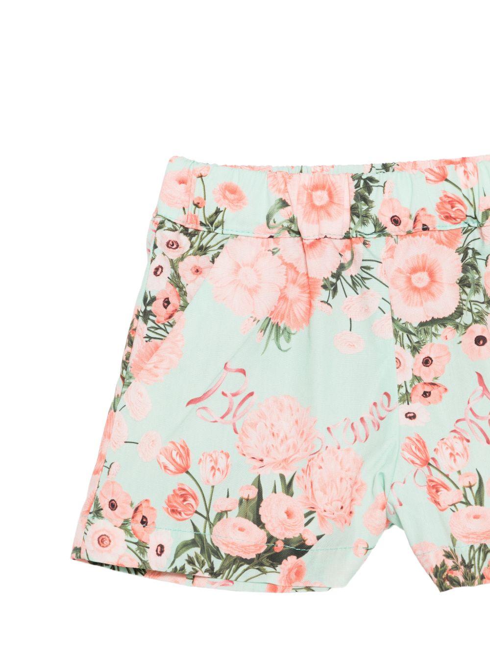 Bermuda blu/rosa per neonata BGBE0050CAB07 D999 Miss Blumarine 