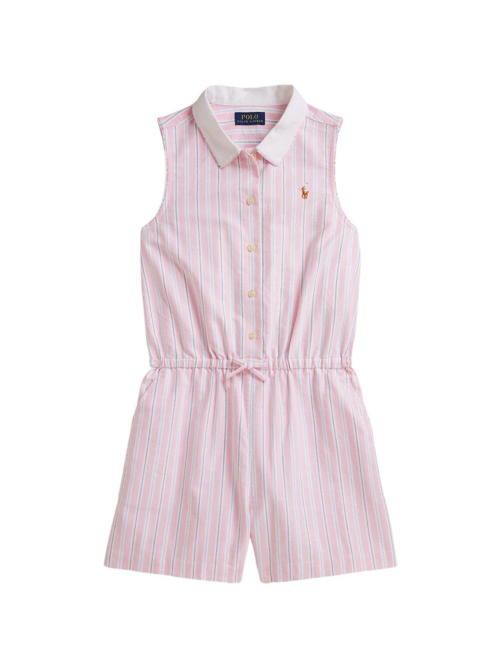 Tuta rosa/bianca per bambina 313A11846 001 Ralph Lauren Kids 