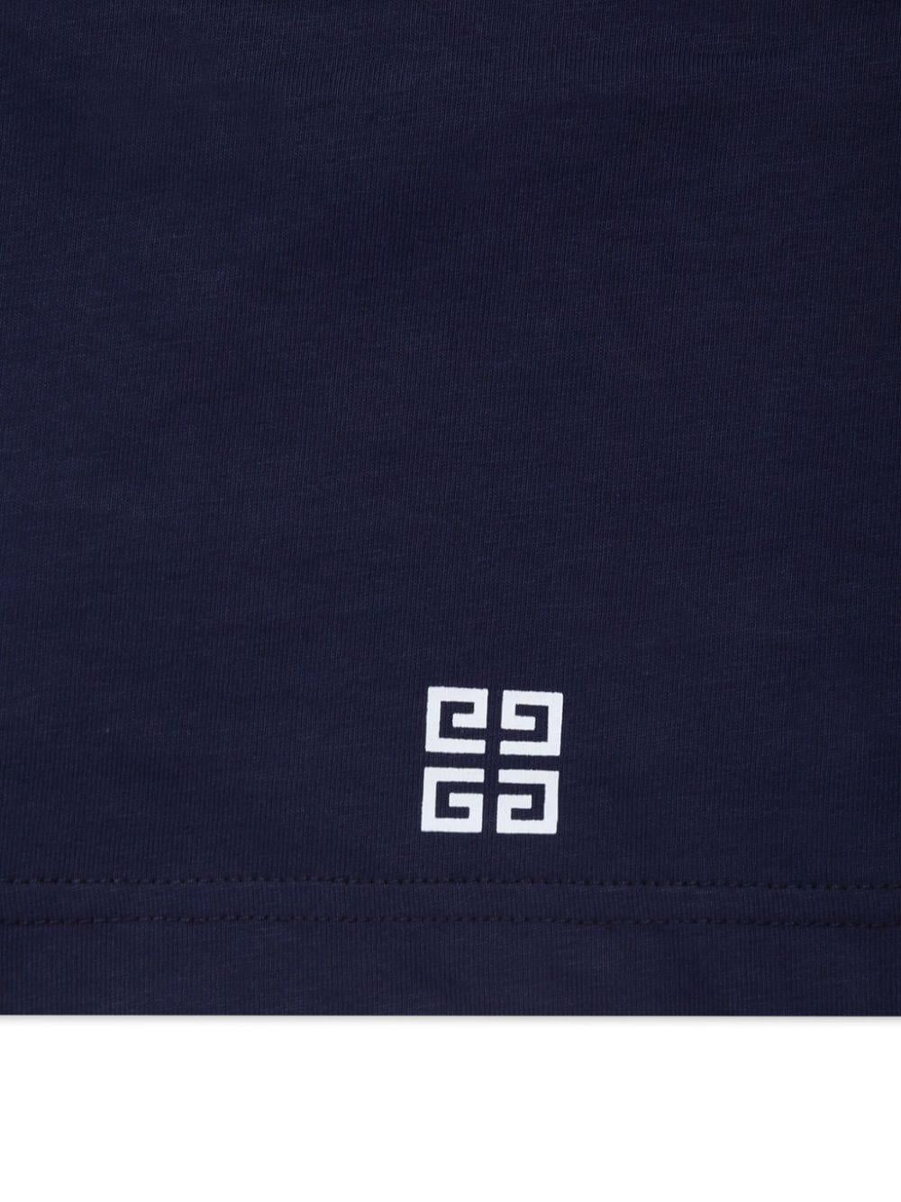 Navy blue t-shirt for boys with logo