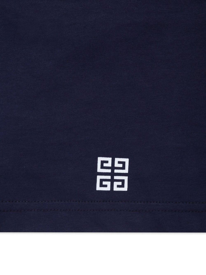 Navy blue t-shirt for boys with logo
