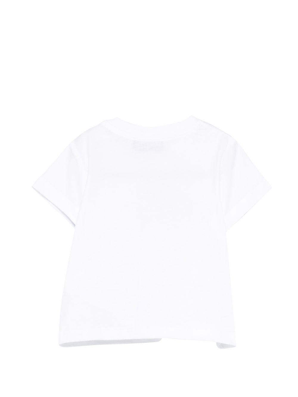 T-shirt bianco per neonato MUM04PLAA03 10101 Moschino Kids 