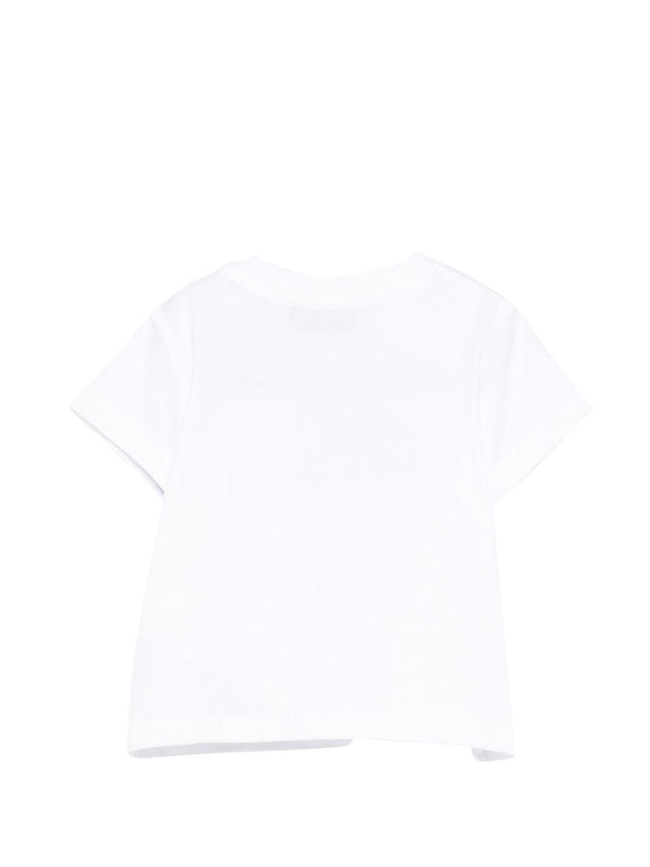 T-shirt bianco per neonato MUM04PLAA03 10101 Moschino Kids 