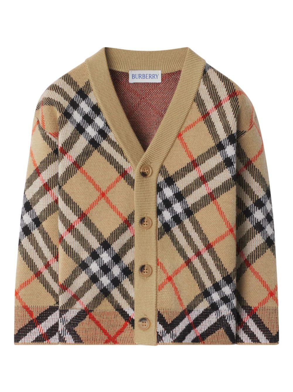 Cardigan beige per neonata 8104312 B9368 Burberry Kids 