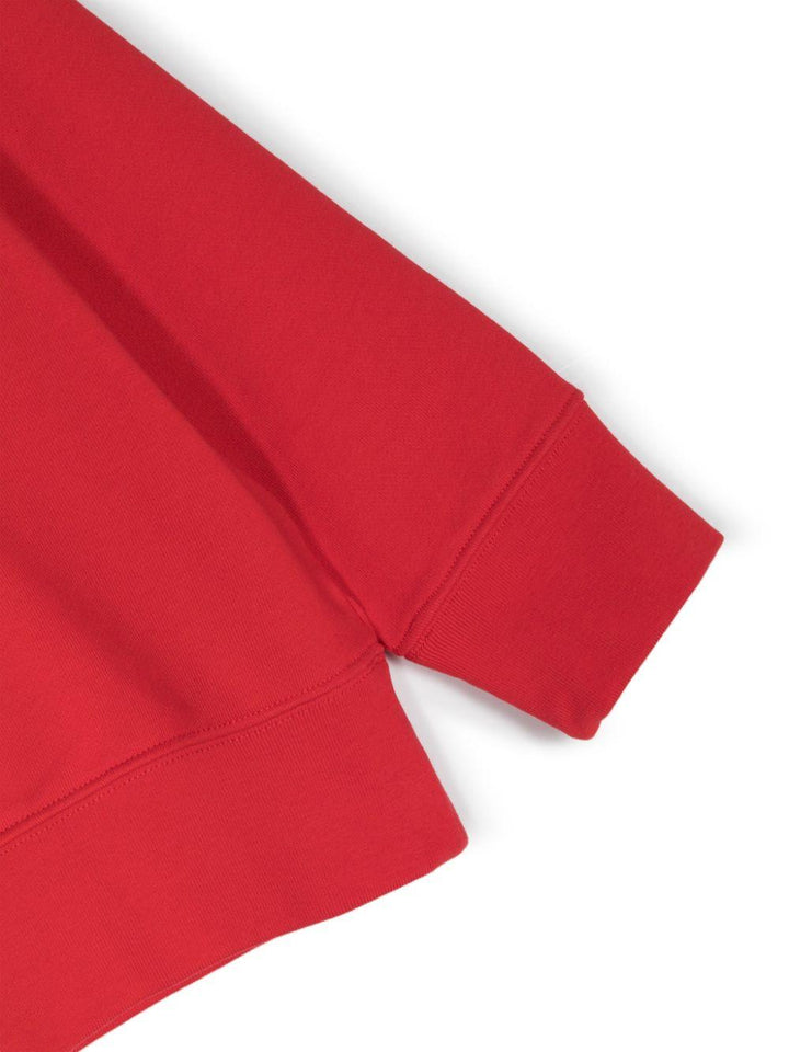 Red sweatshirt for boys with logo