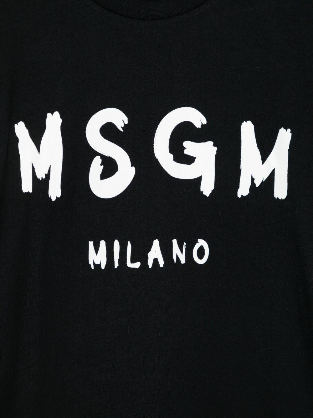 T-shirt nero per bambino F5MSJUTH007 110 Msgm Kids 