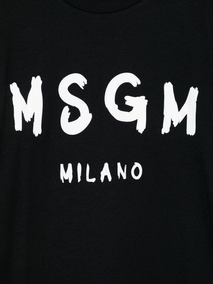 T-shirt nero per bambino F5MSJUTH007 110 Msgm Kids 