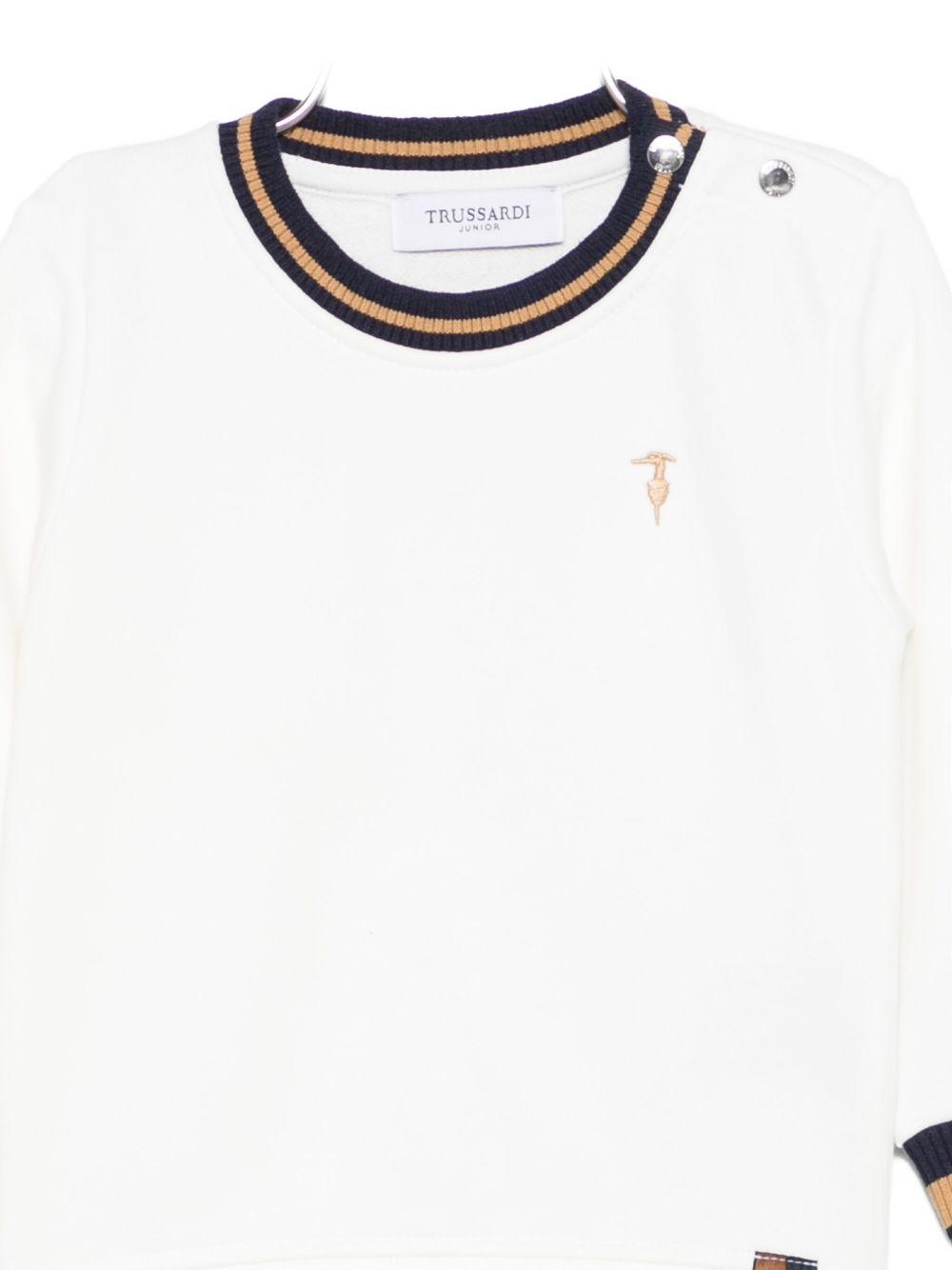 Felpa bianca per neonato TIA25080FE O-W Trussardi Kids 