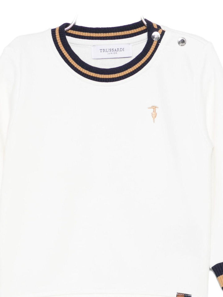 Felpa bianca per neonato TIA25080FE O-W Trussardi Kids 