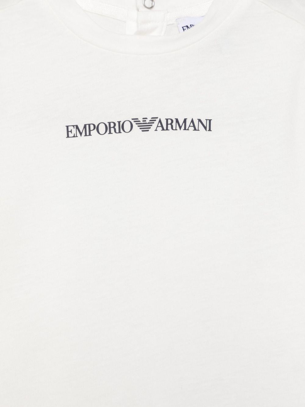 T-shirt bianca per neonato EB000419AF15013 M0135 Emporio Armani Kids 