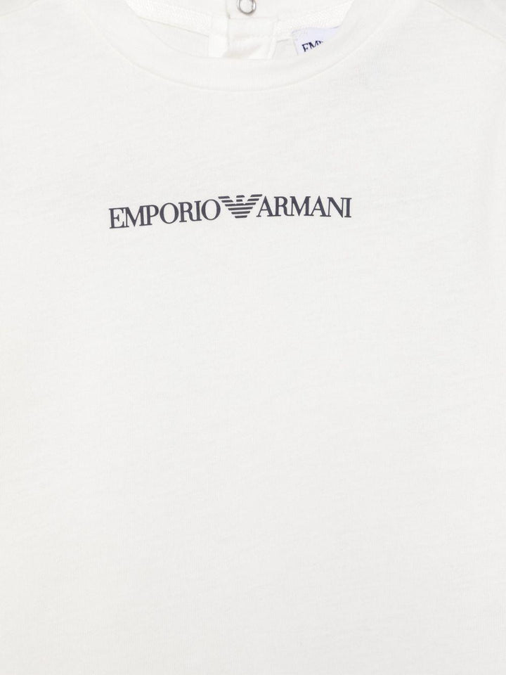 T-shirt bianca per neonato EB000419AF15013 M0135 Emporio Armani Kids 