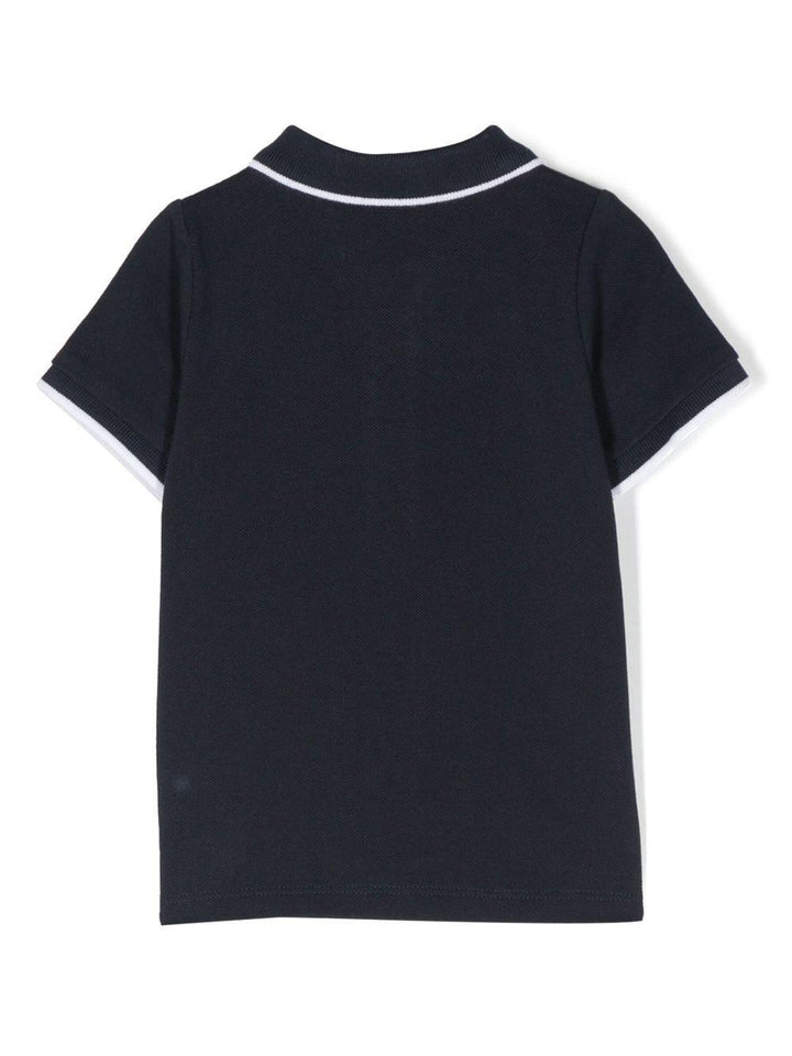 Polo blu navy/bianco per neonato