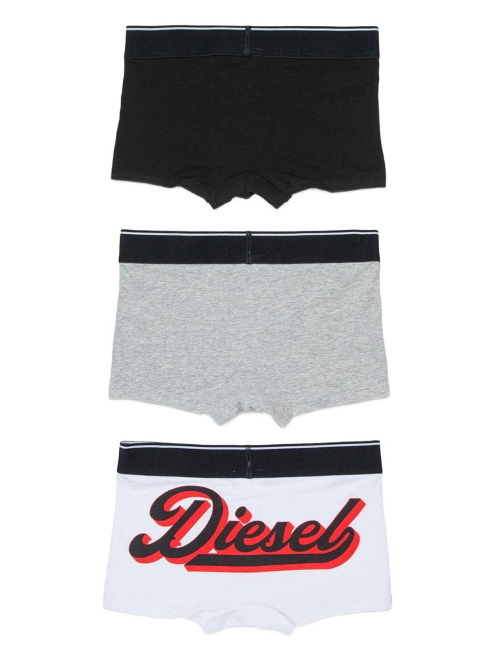Set di 3 mutande nera, grigia e bianca J02693KYATR K90W Diesel Kids 