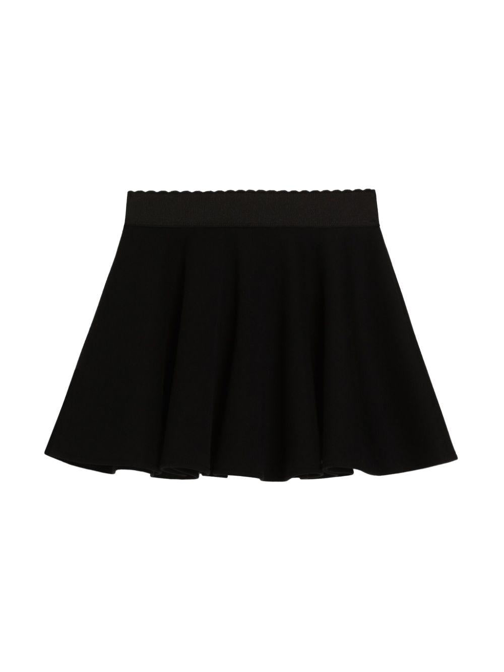 Gonna nera per bambina L54I67G7N9Q N0000 Dolce & Gabbana Kids 