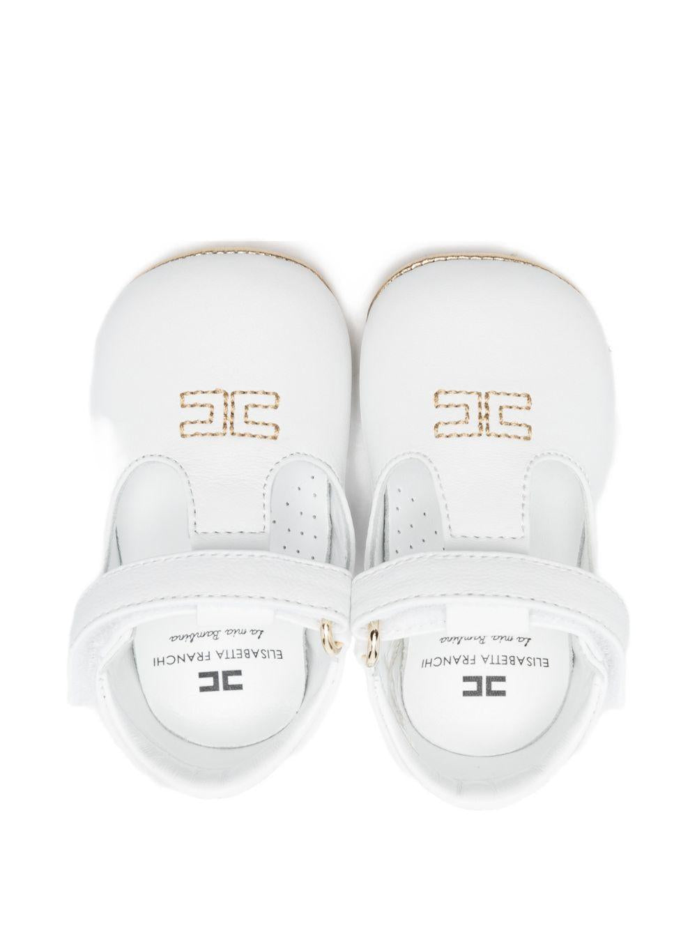 Ballerina bianca per neonata F0A3E04601731 B093 Elisabetta Franchi Kids 