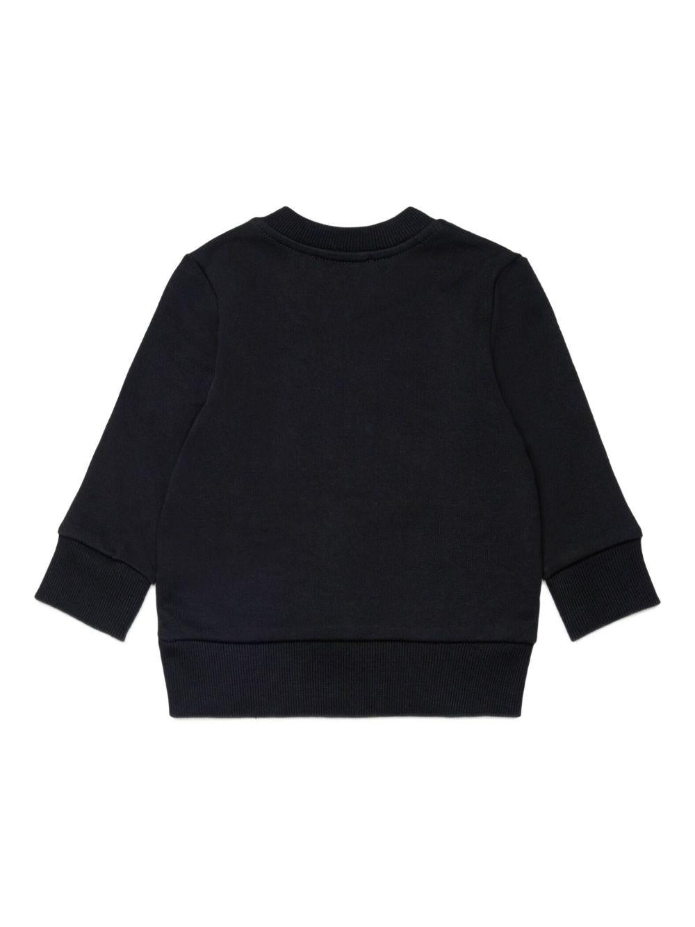 Felpa nera per neonato K00748KYAVF K900 Diesel Kids 