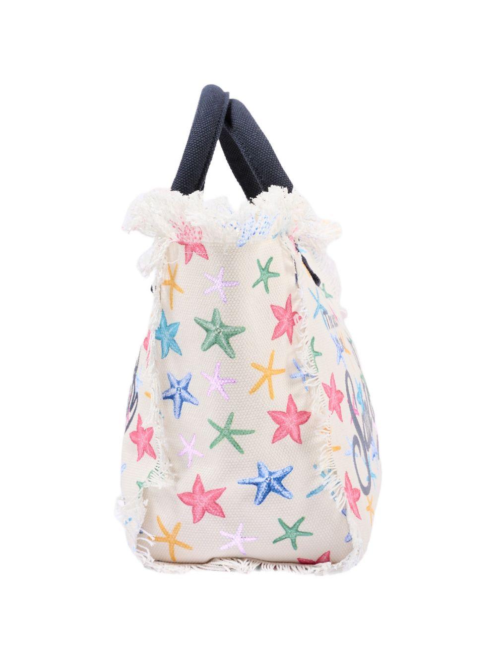 Borsa bianca/multicolor per bambina COL0001 00578L MC2 Saint Barth Kids 