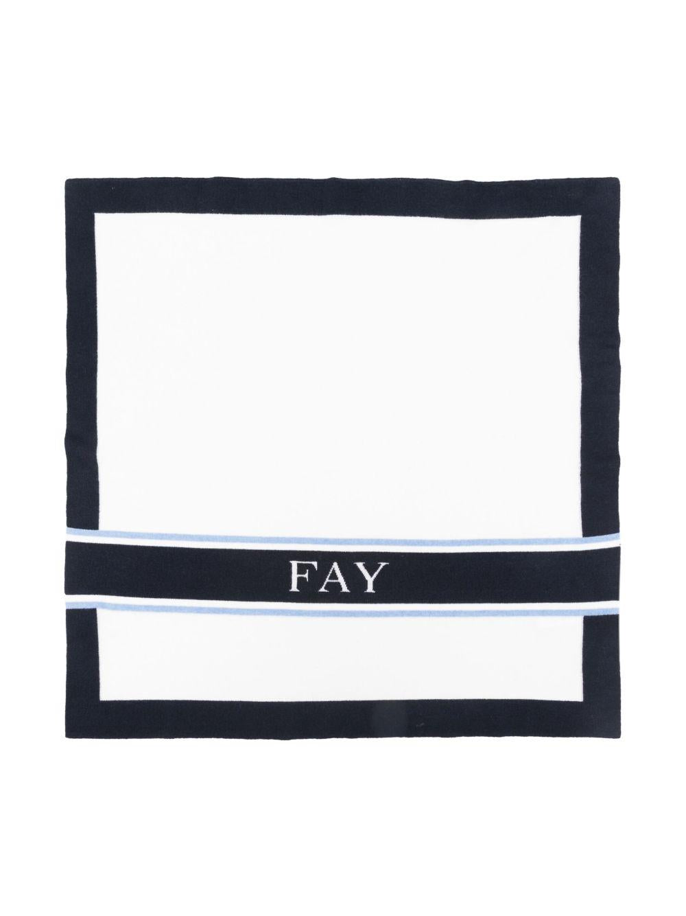 Coperta bianca/blu per neonato FX0500W0023 101BL Fay Kids 