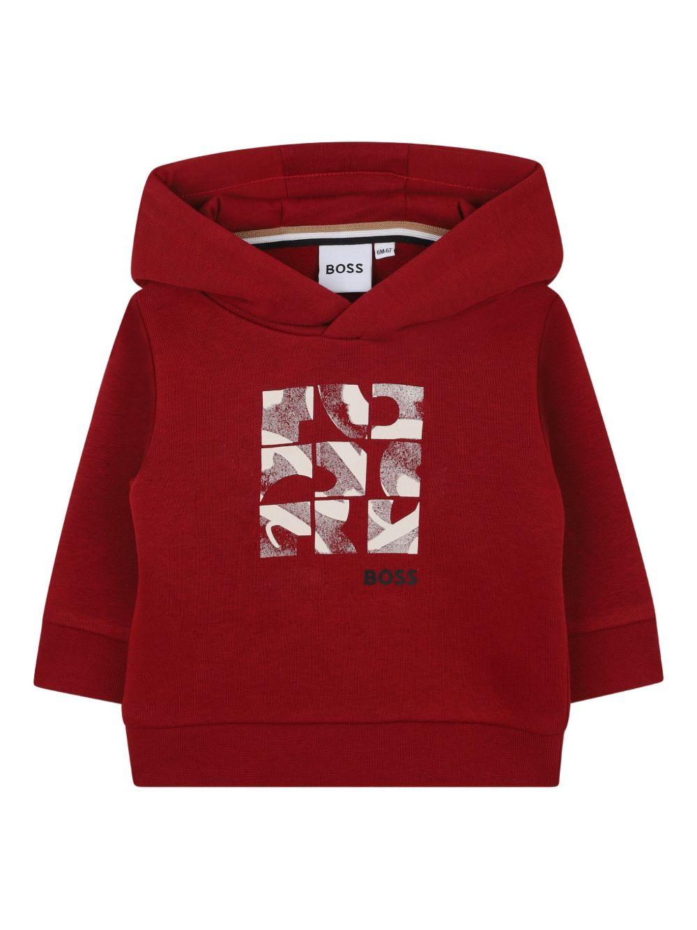 Felpa rosso scuro per neonato J52461 96D Boss Kids 