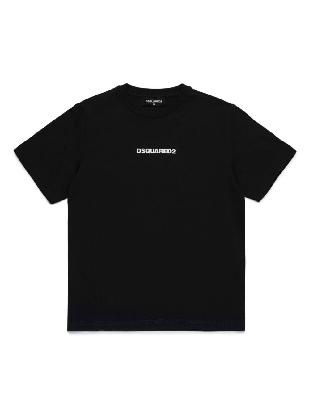 Black t-shirt for boys with logo