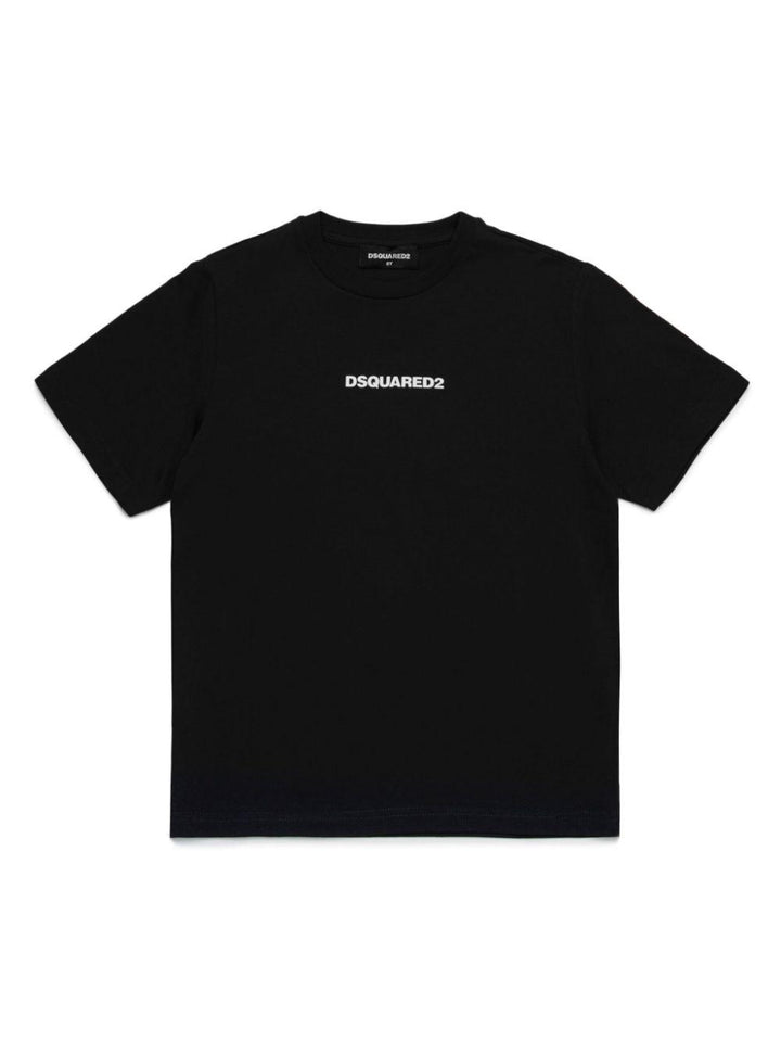Black t-shirt for boys with logo