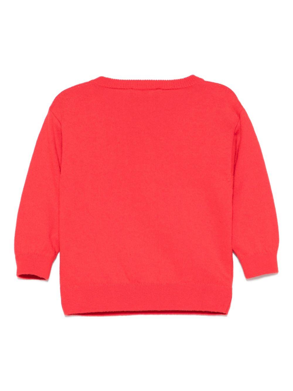 Maglione rosso per neonato M7W00JLHE43 50109 Moschino Kids 