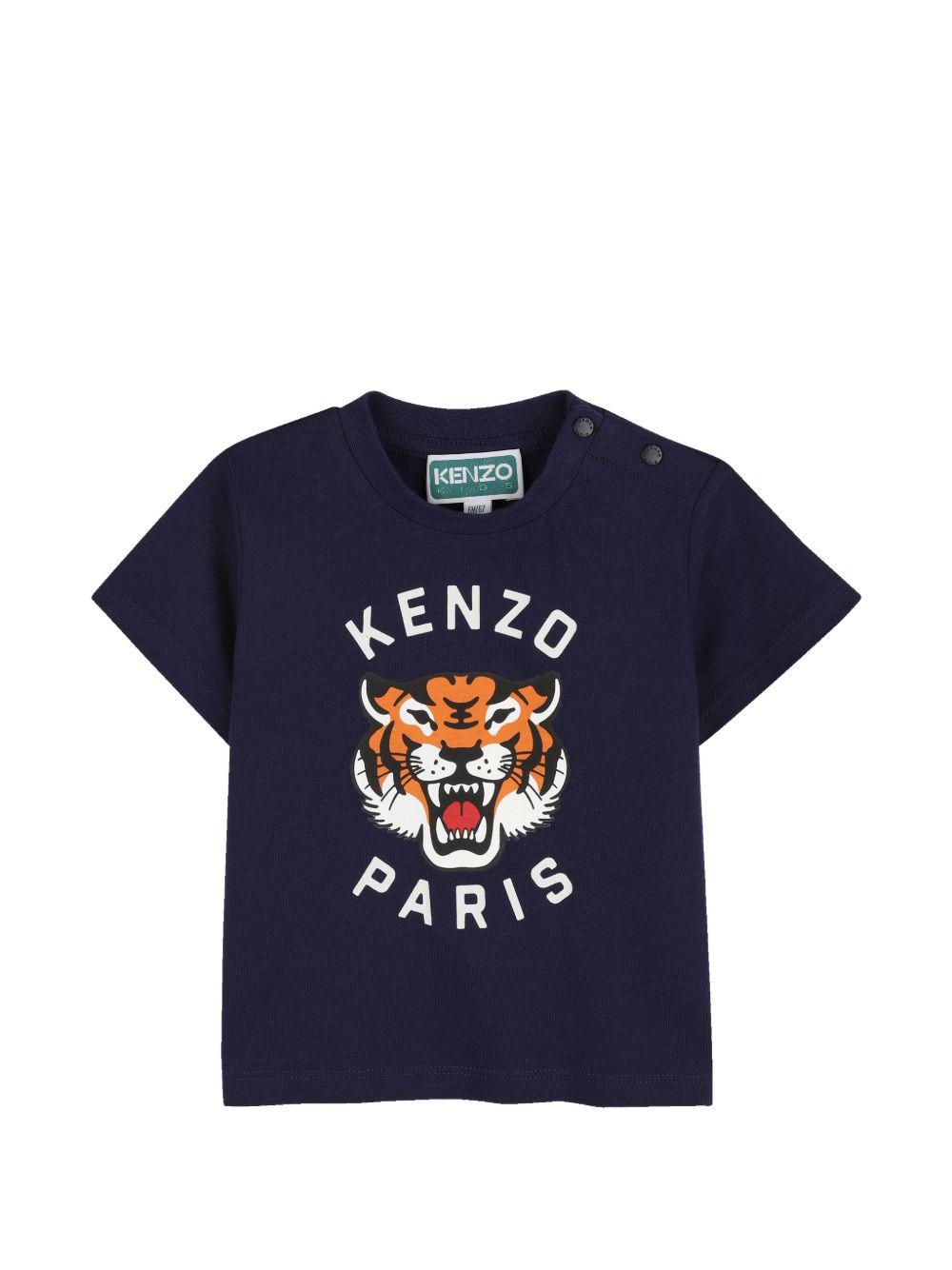 T-shirt blu navy per neonato K61718 84N Kenzo Kids 