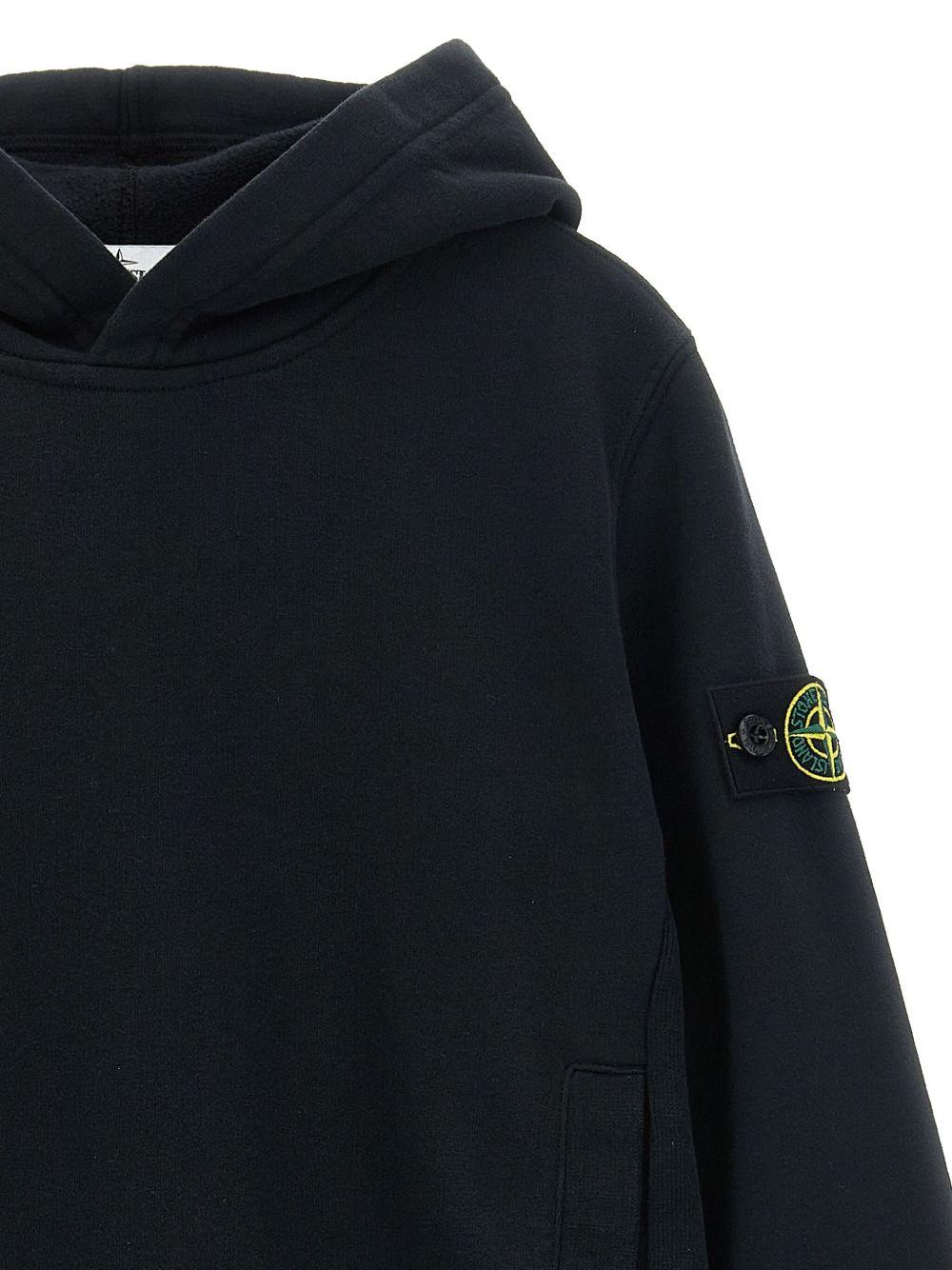 Felpa nera per bambino 66100004S0A20 V0029 Stone Island Kids 