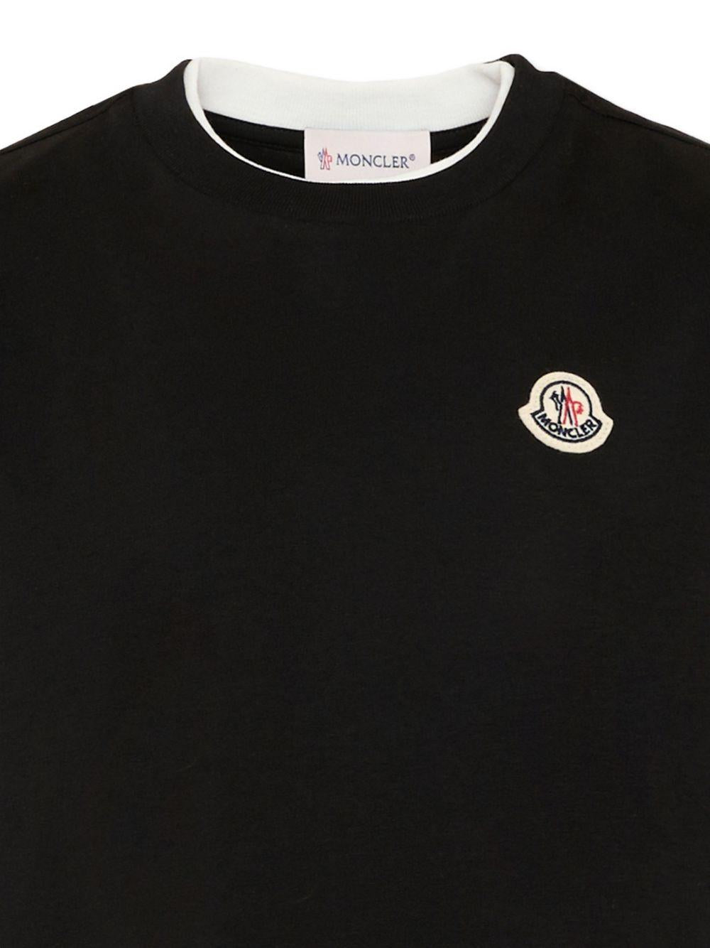 T-shirt nera per bambino 9548C0000889AFV 999 Moncler Kids 