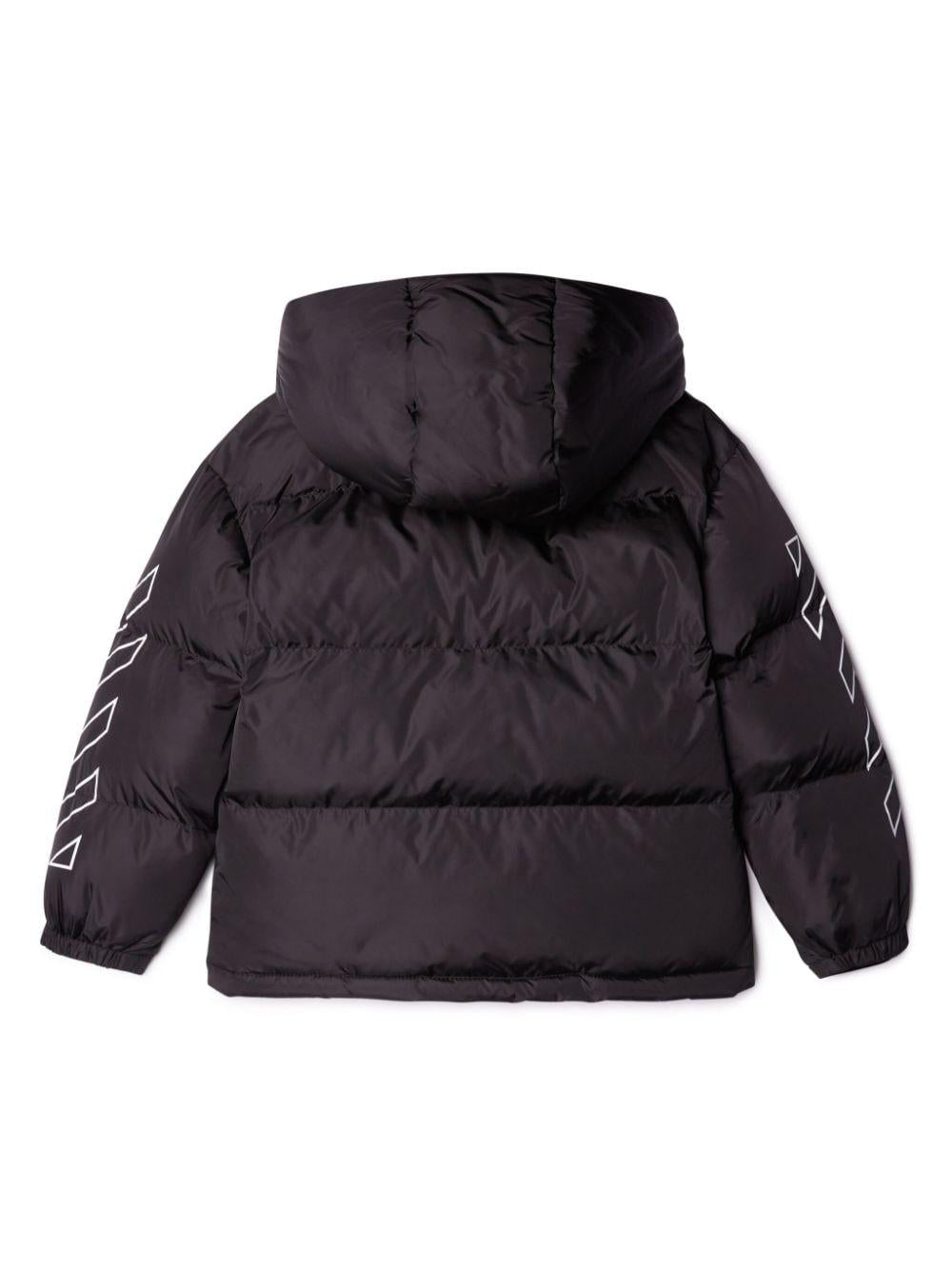 Black nylon jacket for children