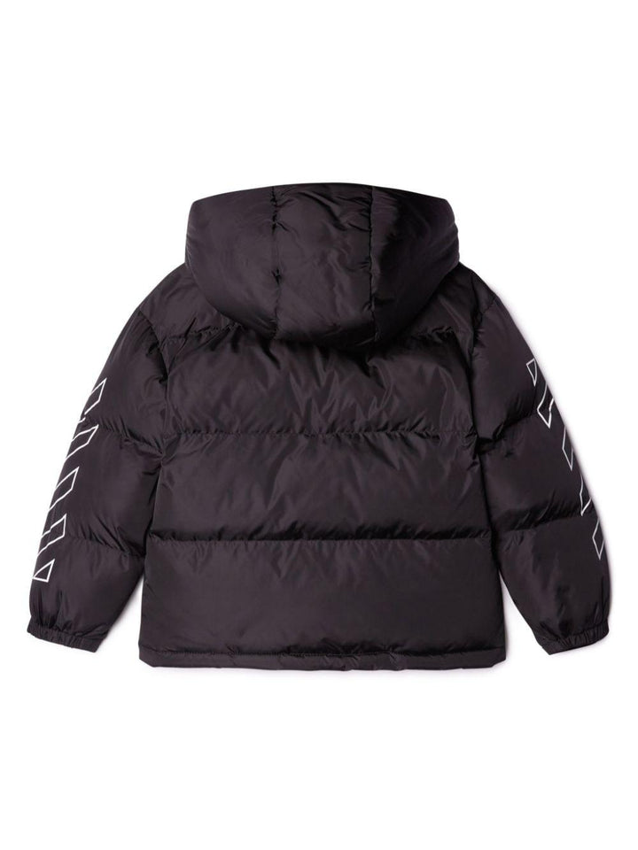 Black nylon jacket for children