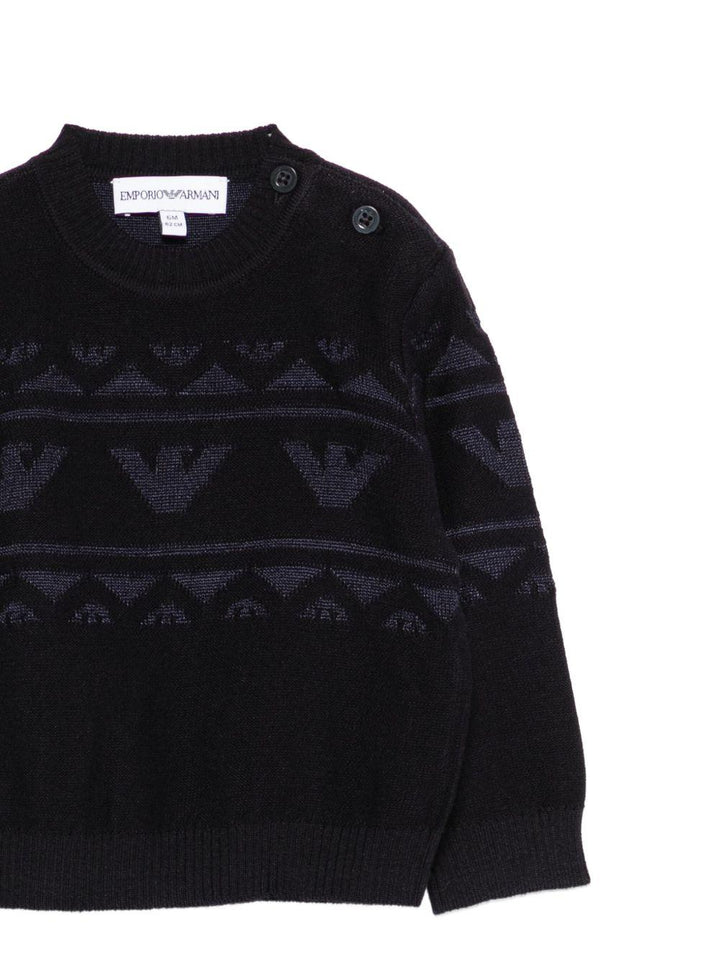Maglione blu navy per neonato EB000825AF19453 UB118 Emporio Armani Kids 