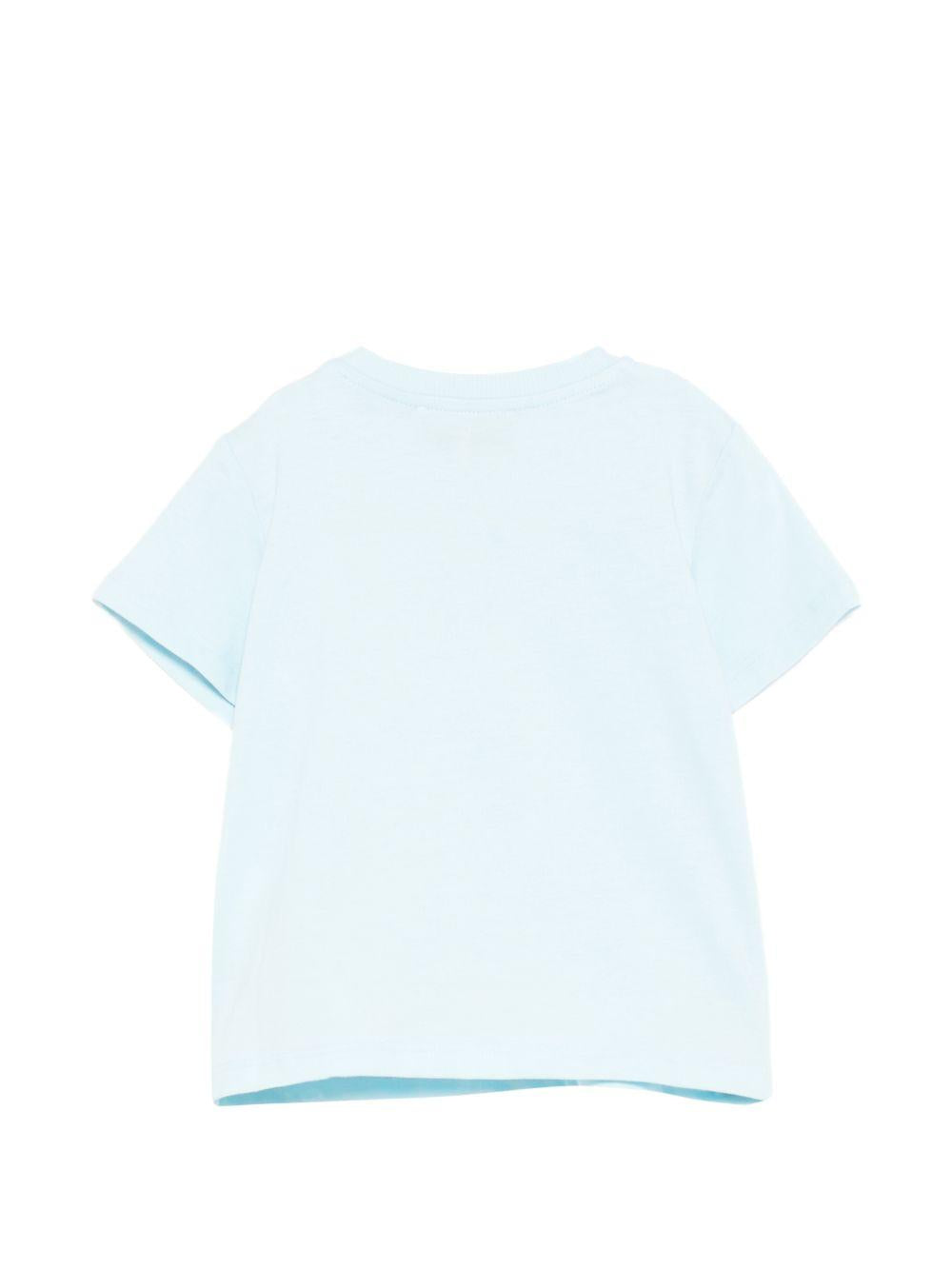 T-shirt celeste per neonato MUM04OLAA24 40304 Moschino Kids 