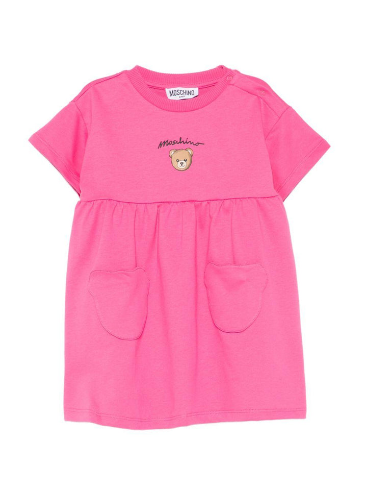 Abito rosa per neonata MDV0DGLCA19 50533 Moschino Kids 