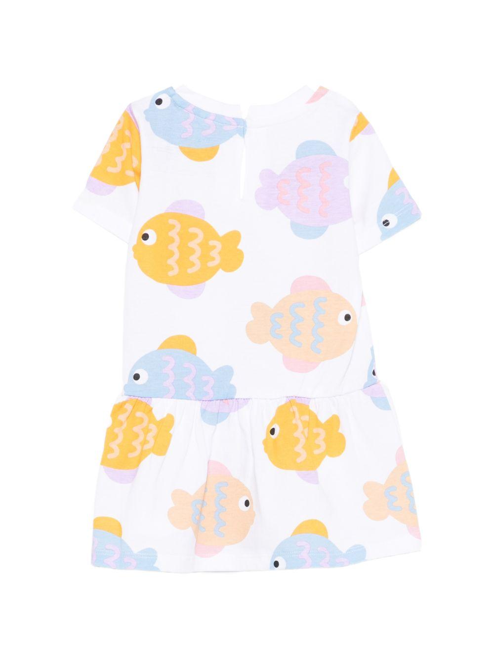 Abito bianco/multicolor per neonata TY1081Z3573 100MC Stella McCartney Kids 