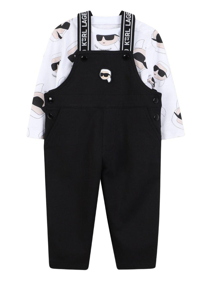 Completo nero/bianco per neonato Z30664 09B Karl Lagerfeld Kids 