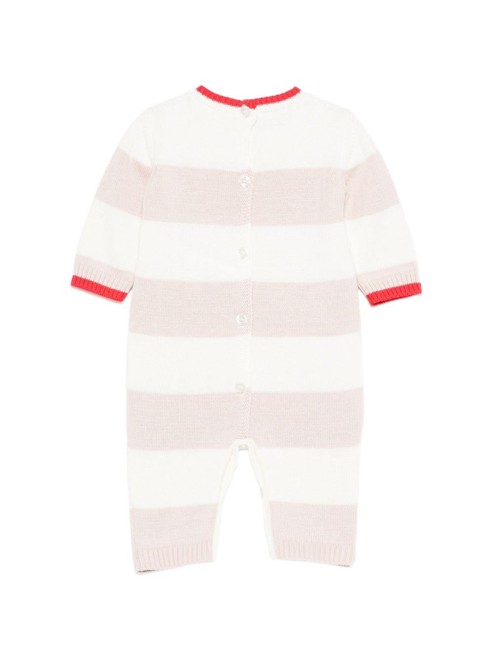 Tutina bianca/rossa/beige per neonata ENTU149CFL001 D875 Elisabetta Franchi Kids 