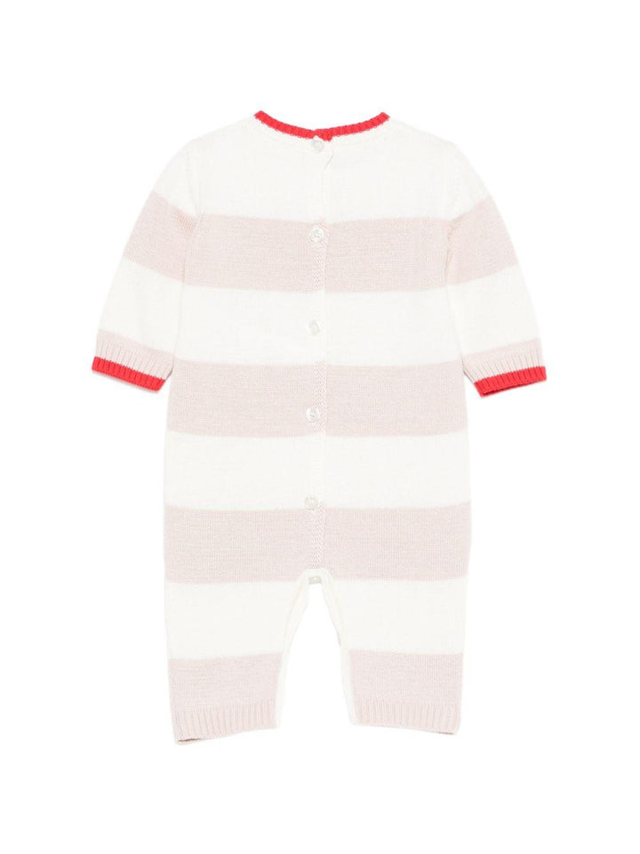 Tutina bianca/rossa/beige per neonata ENTU149CFL001 D875 Elisabetta Franchi Kids 