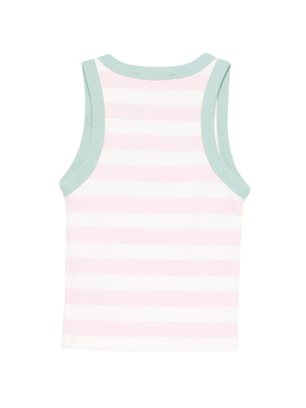T-shirt rosa/bianco/verde per bambina BLUE002 03353L MC2 Saint Barth Kids 