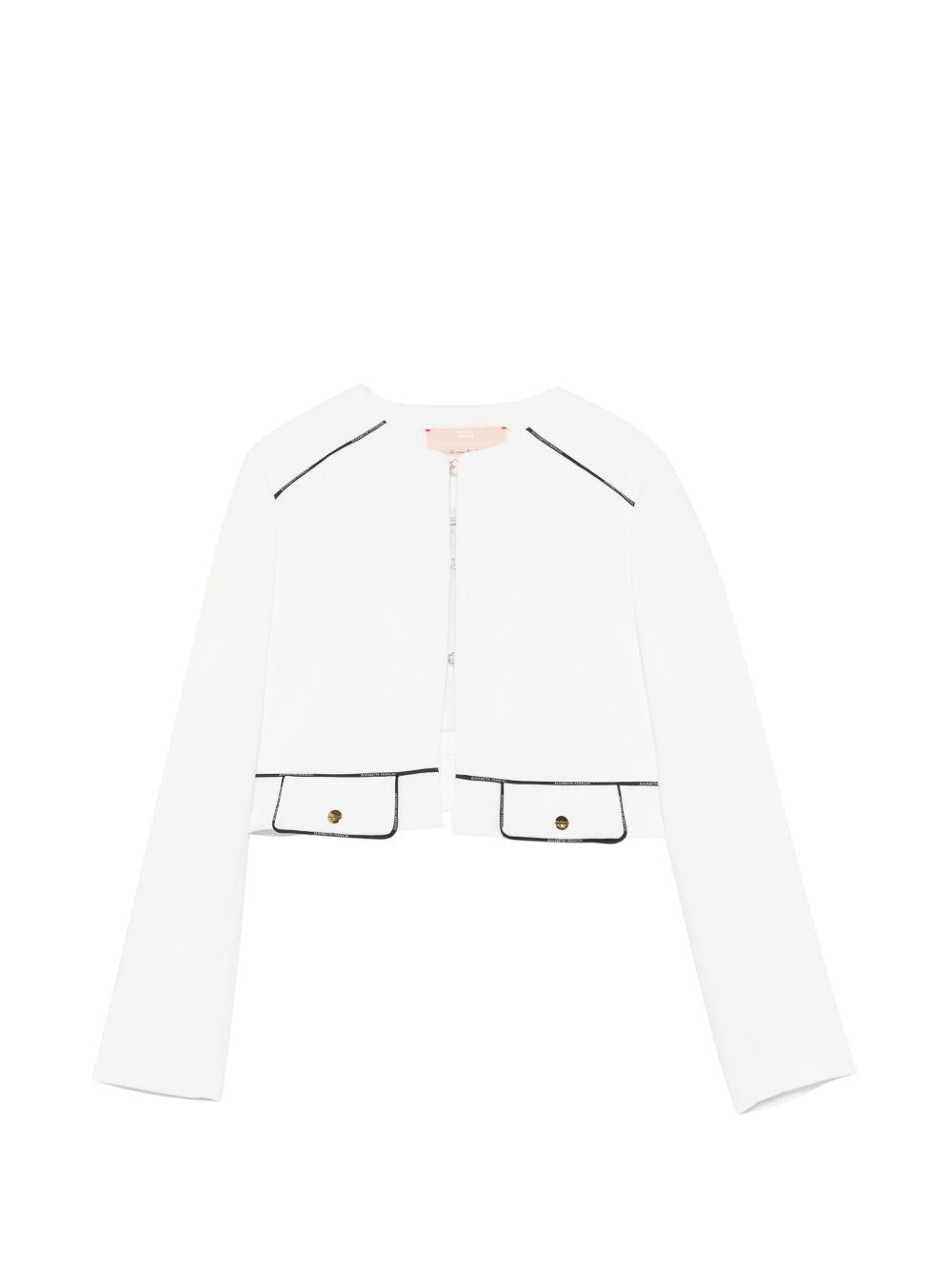Giacca bianca per bambina EFGC0730GA022 0100 Elisabetta Franchi Kids 